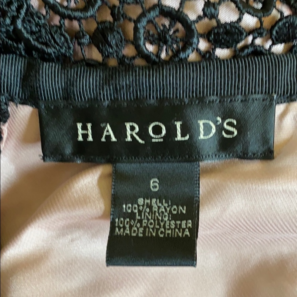 NWOT!! Black and Pink Lace Overlay Skirt by Harolds - Picture 5 of 6